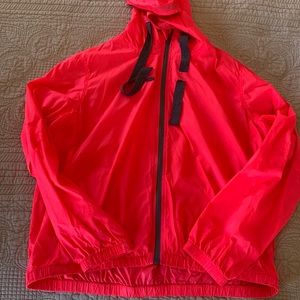 Zyia Pink Hoodie Drawstring Light Windbreaker